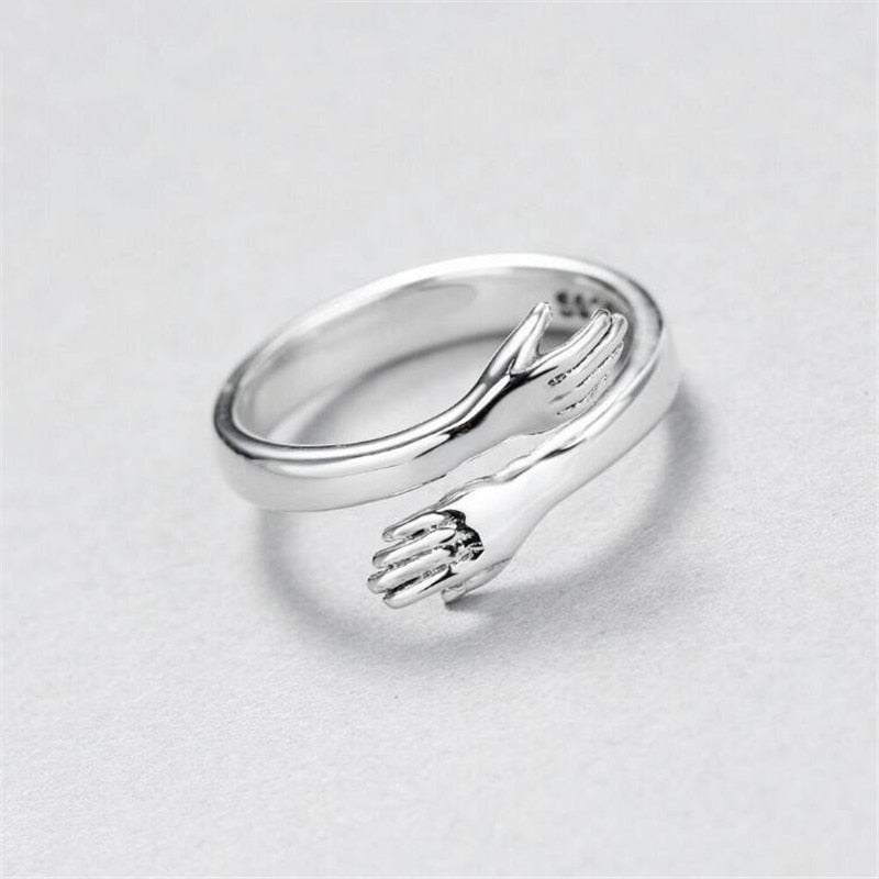 Adjustable Silver Cuddle Ring