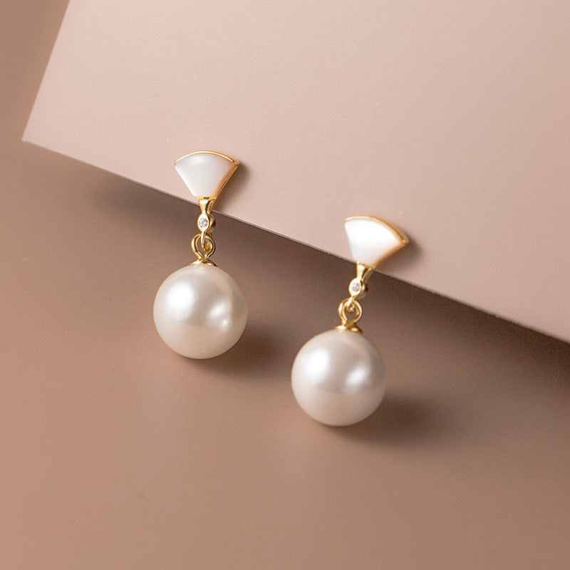 Vintage Silver Pearl Earrings
