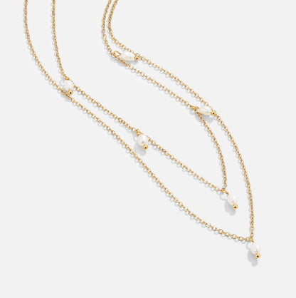 Kay Pearl Drop Layered Necklace